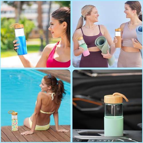24 oz Glass Water Bottles with Lids