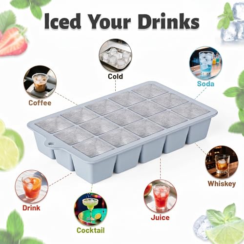 Silicone Ice Cube Tray 2 Pack (2 Count)