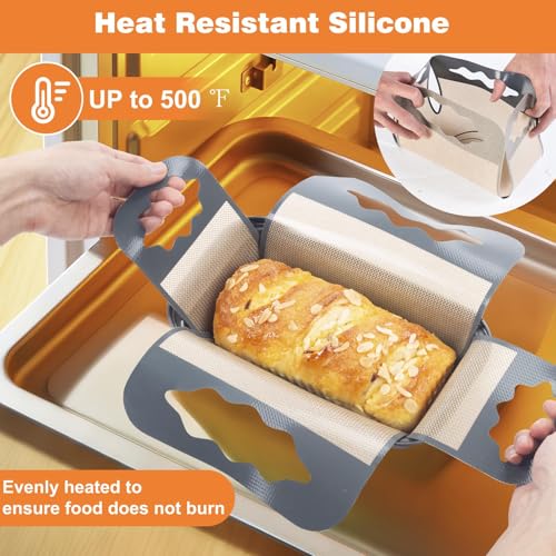 2 Pcs Silicone Bread Loaf Pan Liners