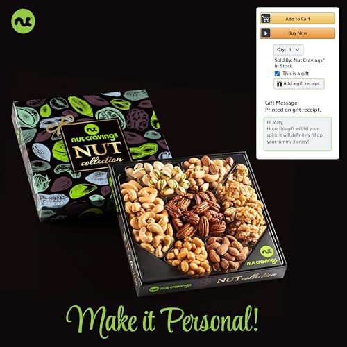 Nut Collection Gift Basket in Elegant Box (16 Ounce)
