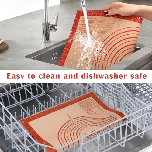 Extra Thick Silicone Pastry Mat Large for NonStick Baking Mat Measurement