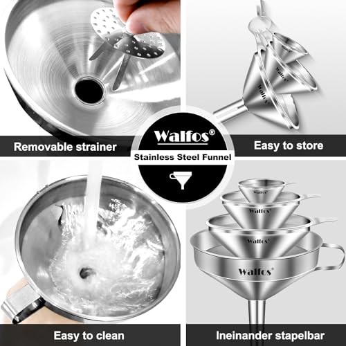 Stainless Steel Funnel (4 Count)