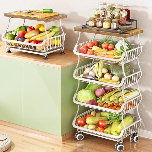 5 Tier Fruit and Vegetable Basket Stand for Kitchen