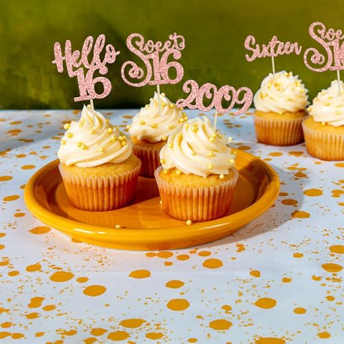 24pcs 16th Birthday Cupcake Toppers (24 Count)