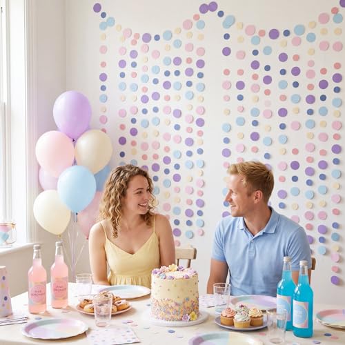 5 Pieces Circle Garland Banner Hanging (5 Foot)