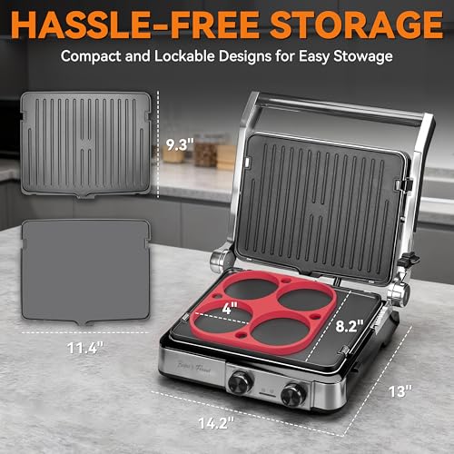 4 slice Panini Press Grill Cheese Sandwich Maker