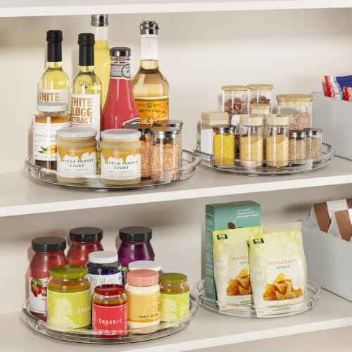 3 Pack 12'' Lazy Susan Organizer Turntable for Cabinet