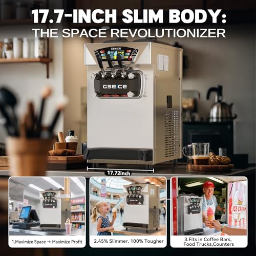 Commercial Soft Serve Ice Cream Machine 3 Flavor