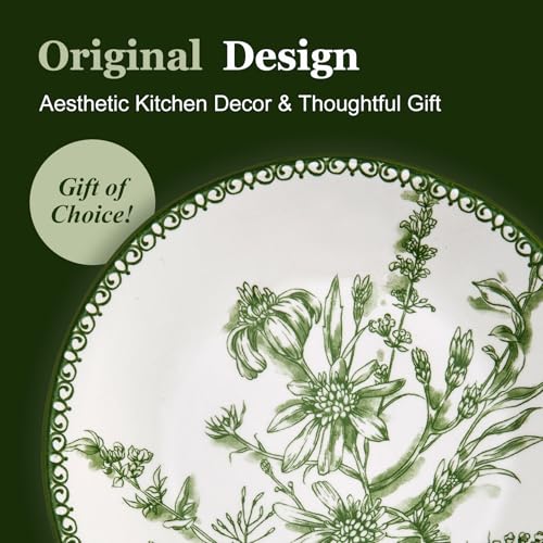 Green Garden Toile De Jouy Spoon Rest for Stove Top