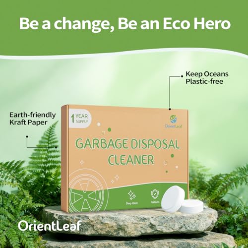 Garbage Disposal Cleaner and Deodorizer Tablets 20g 1 Year Supply Citrus Foaming Tablets for Garbage Disposal (12 Count)