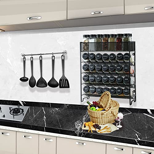 Spice Rack Organizer with 28 Spice Jars