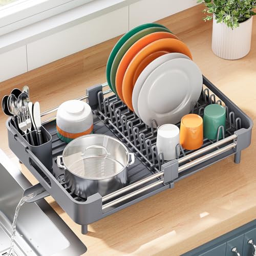 Expandable Dish Drying Rack for Kitchen Counter