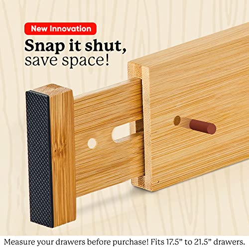 Expandable Bamboo Drawer Dividers (4 Count)