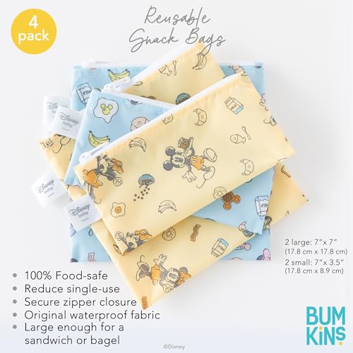 Disney Reusable Sandwich and Snack Bags (4 Count)