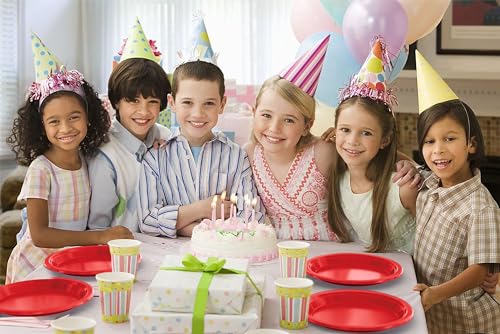 Sturdy Red Plastic Plates 9" Party Plates 100 Pcs (100 Count)