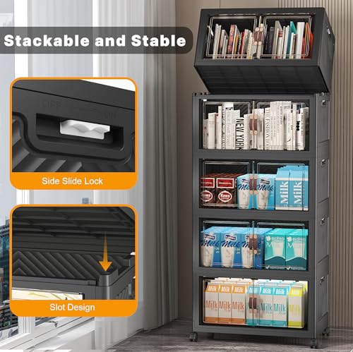 260QT Stackable Storage Bins with Lids (5 Count)