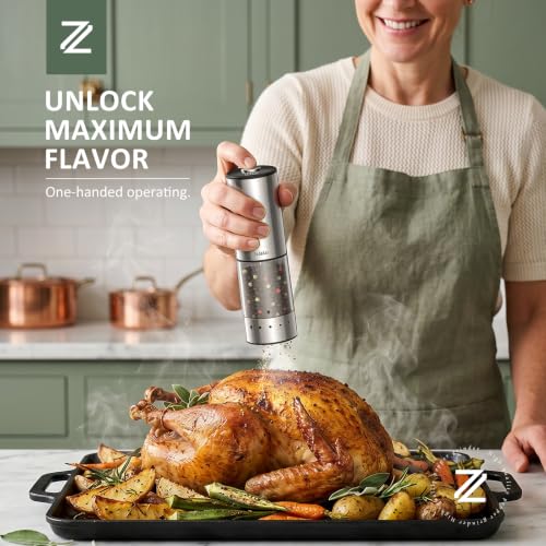 Rechargeable Electric salt and pepper grinder set with Storage Base (4.05 Ounce)