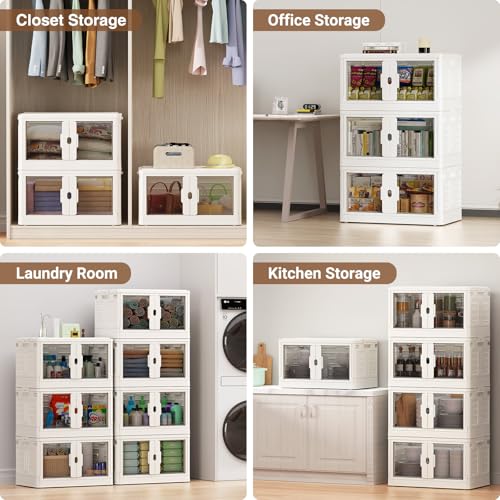 345Qt Stackable Storage Bins with Individual Lids & Wheels (3 Count)