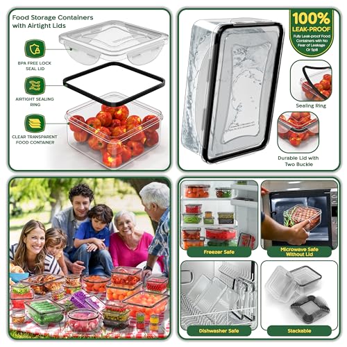 56 PCS Food Storage Containers with Lids Airtight (56 Count)
