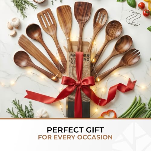 Wooden Spoons for Cooking 10 Pcs (10 Count)