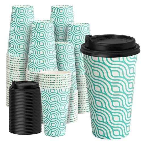 16 oz Coffee Cups with Lids 2 Pack (2 Count)