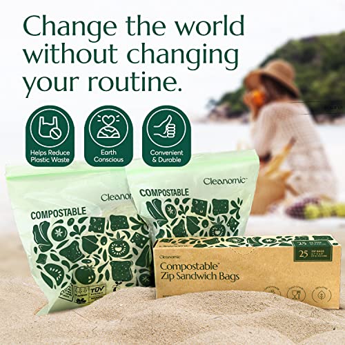 Compostable* Sandwich Size Food Storage Bags (25 Count)