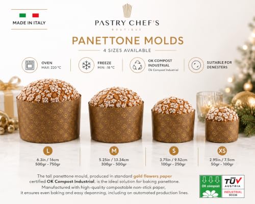 Thin Panettone Paper Pan Mold (6 Count)