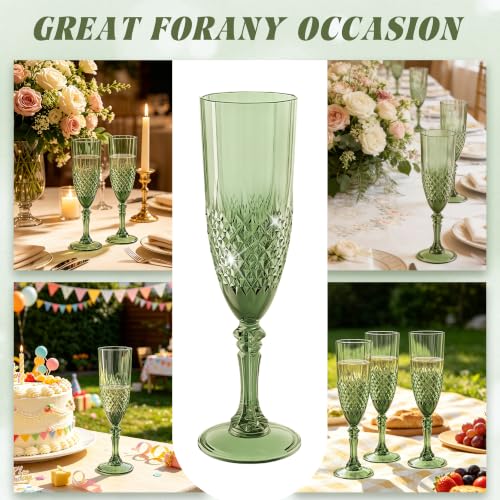 24 Pack Plastic Champagne Flutes (24 Count)