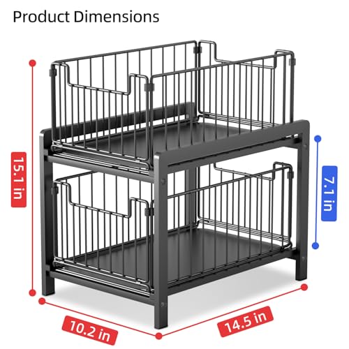 2 Tier Pull Out Cabinet Organizer