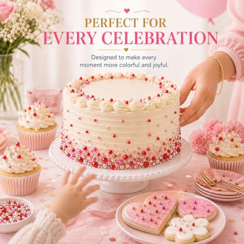 Assorted Edible Sprinkles Pack of 5 (5 Ounce)