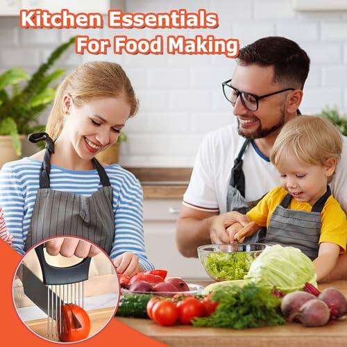 Bench Scraper Dough Chopper Onion Holder for Slicing Slicer Onion Cutter with Protective Cover and Anti