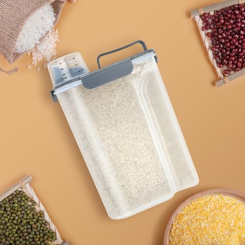 Airtight 10 Lbs Rice Storage Container Pet Dog Cat Food Holder 5 Lbs