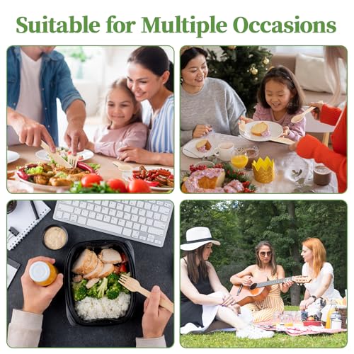 300 Count Wooden Cutlery Set