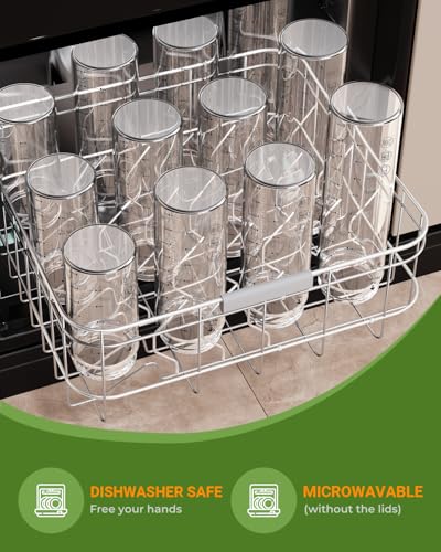 12oz Wide Mouth Glass Juice Bottles With Stainless Steel Lids 6 Pack (6 Count)