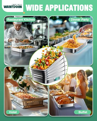 Stainless Steel Steam Table Hotel Pan Set 1 (6 Count)