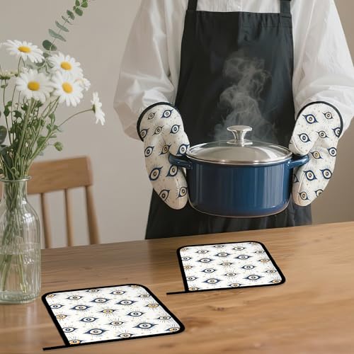 Evil Eyes Oven Mitts and Pot Holders (4 Count)