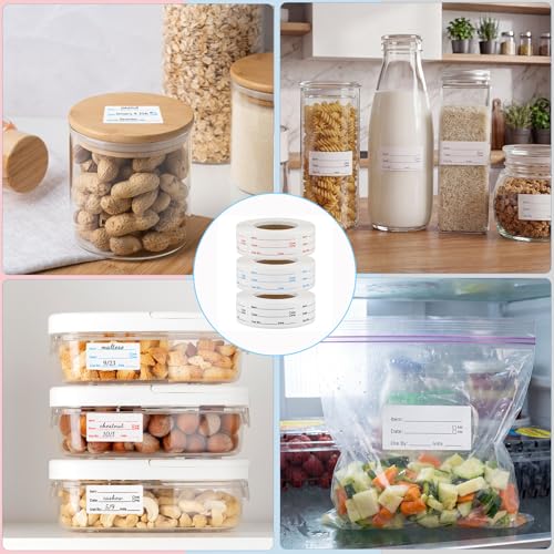 3 Rolls Removable Food Labels (1500 Count)