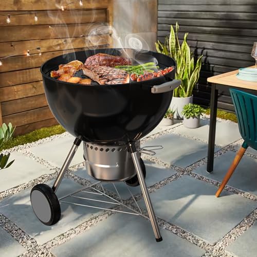BBQ Griddle and Grate Combo Kit for Weber 26 inch Kettle Charcoal Grills