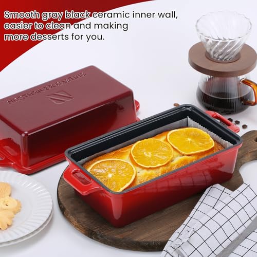 2 in 1 Enameled Cast Iron Bread Pan with Lid