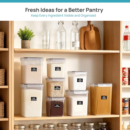 3 PCS Flour and Sugar Storage Container Sets for Beginner Bakers (3 Count)
