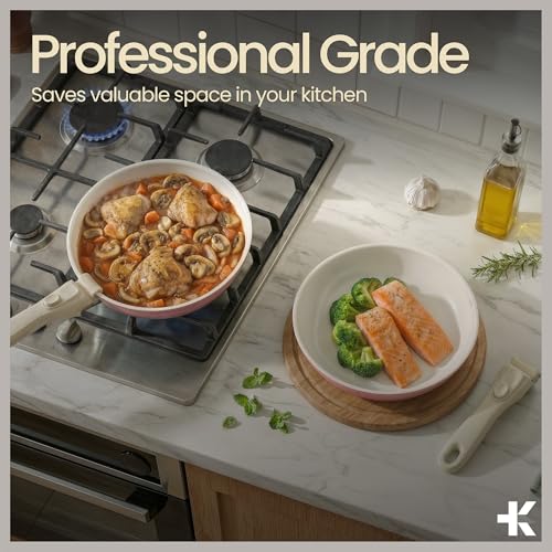 Bakken 17 Piece Ceramic Coated Aluminum Cookware Set (15 Count)