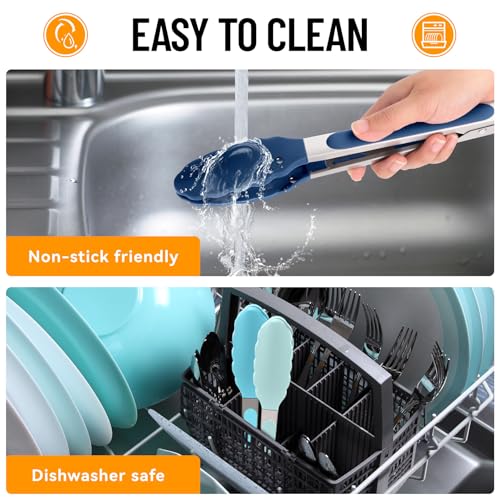 Silicone Serving Tongs for Cooking 9 (3 Count)