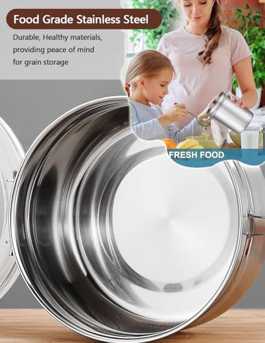 Coffee Canister 4 Pcs Stainless Steel Food Container with Clear Lids Airtight Container Stackable Canisters Kitchen Pantry Storage for Cereal
