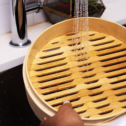2 Tier Bamboo Steamer Baskets