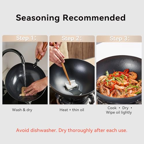 Carbon Steel Wok Pan 11 Inch