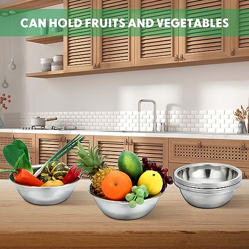 12 Pcs Stainless Steel Mixing Bowls Bulk