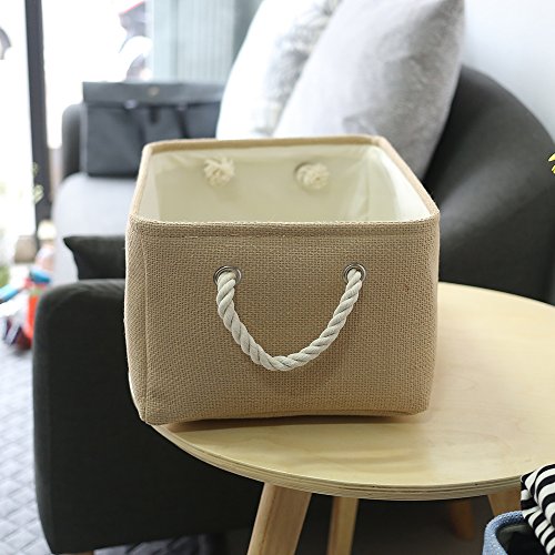 Decorative Basket Rectangular Fabric Storage Bin Organizer Basket with Handles for Clothes Storage