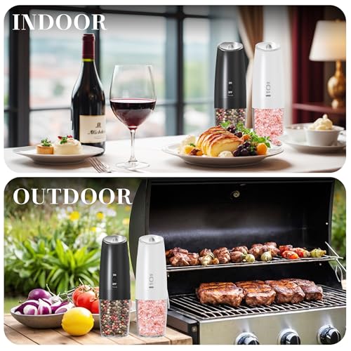 Rechargeable Salt Pepper Grinder Set (2 Count)