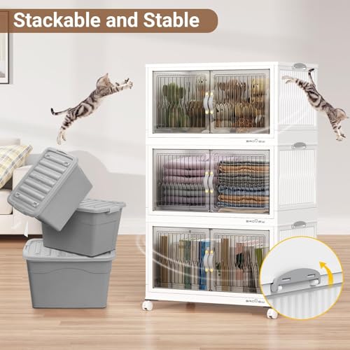 500Qt Stackable Storage Bins with Lid (5 Count)
