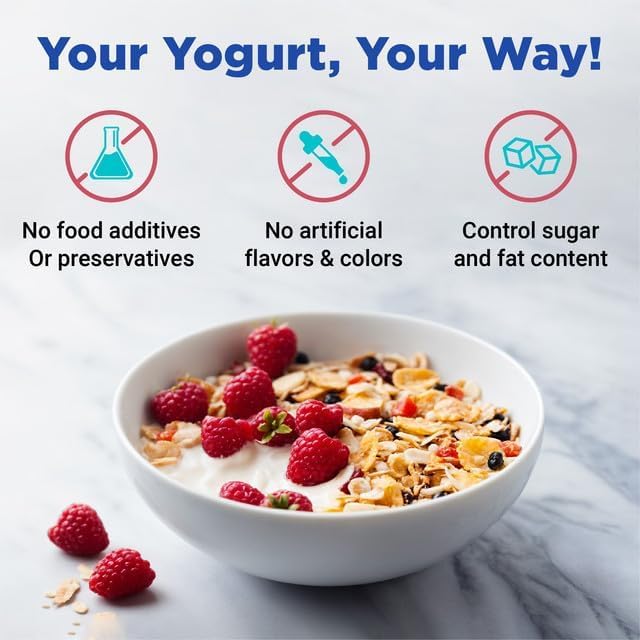 Probiotic Yogurt Maker with Adjustable Temperature & Time Control